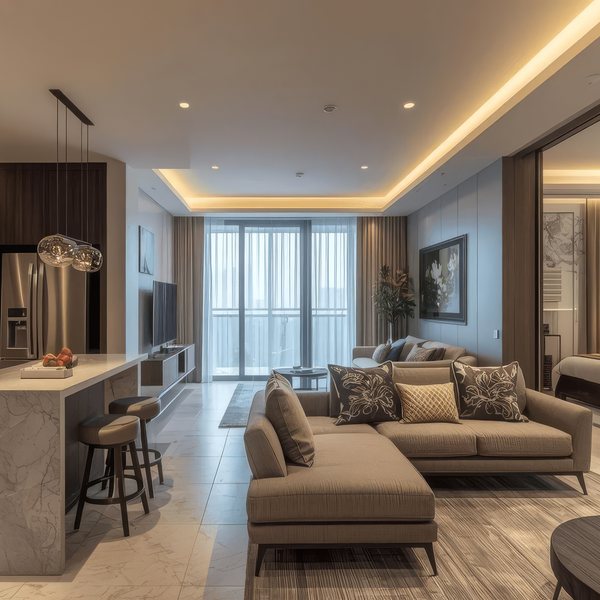 A residence inside, rendering